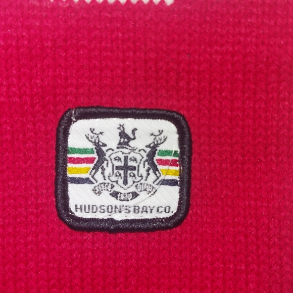 Hudson Bay Co. Canada Scarf Paralympics Red White Acrylic Striped Maple Leaf - Picture 4 of 5